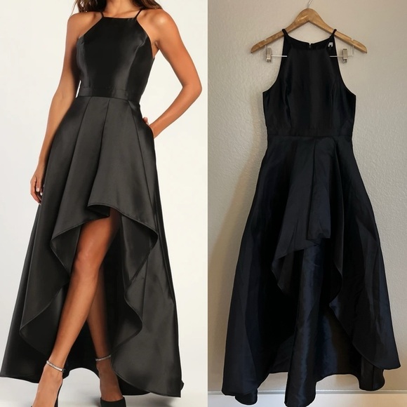 Lulus Dresses & Skirts - NWOT Broadway Show Black High-Low Maxi Dress
